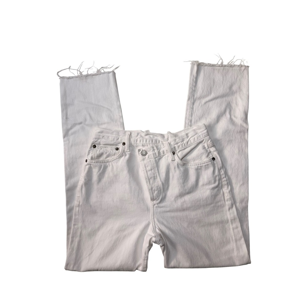 Agolde Criss Cross Upsized Jean White Denim Size 27